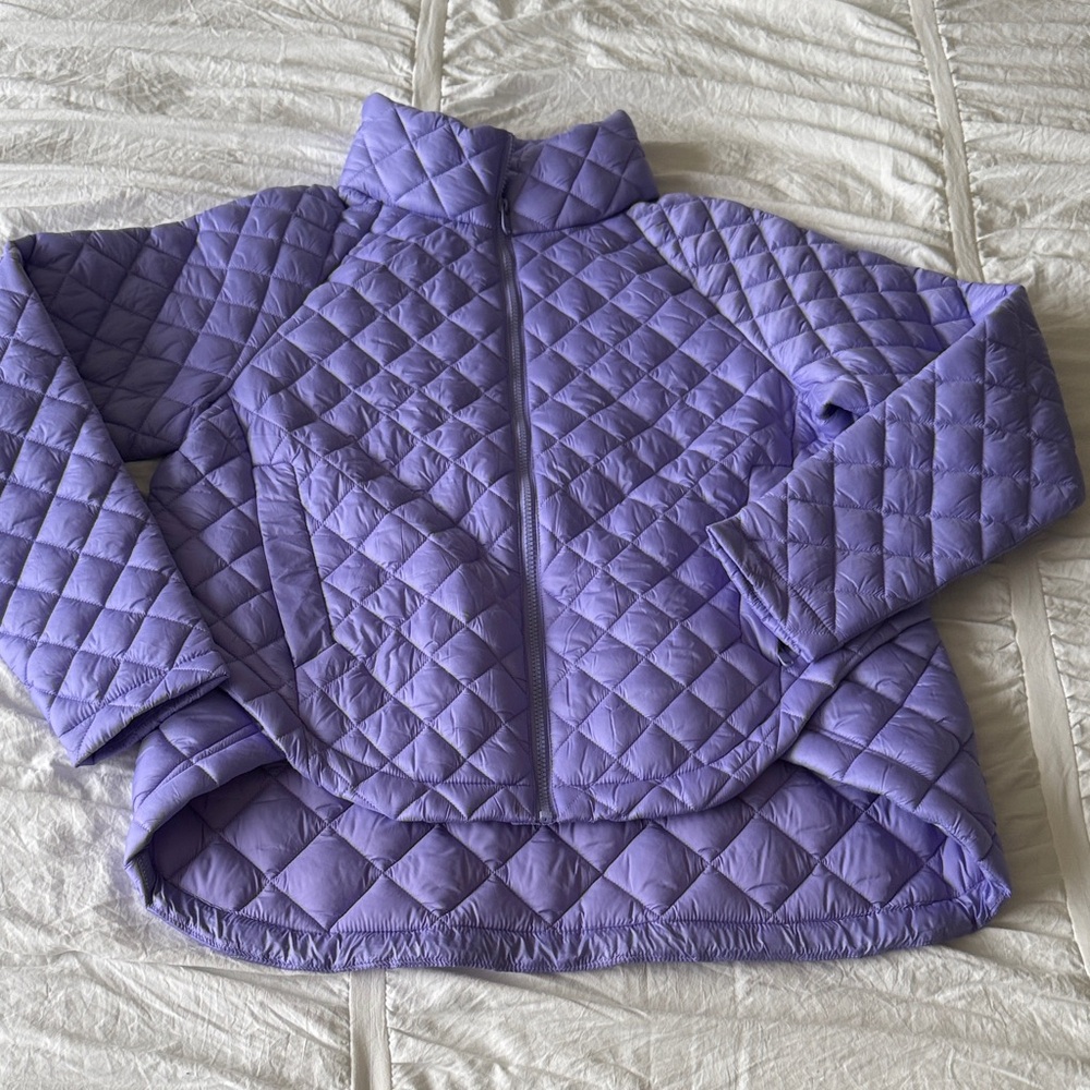 Athleta Purple Quilted Puffer Jacket